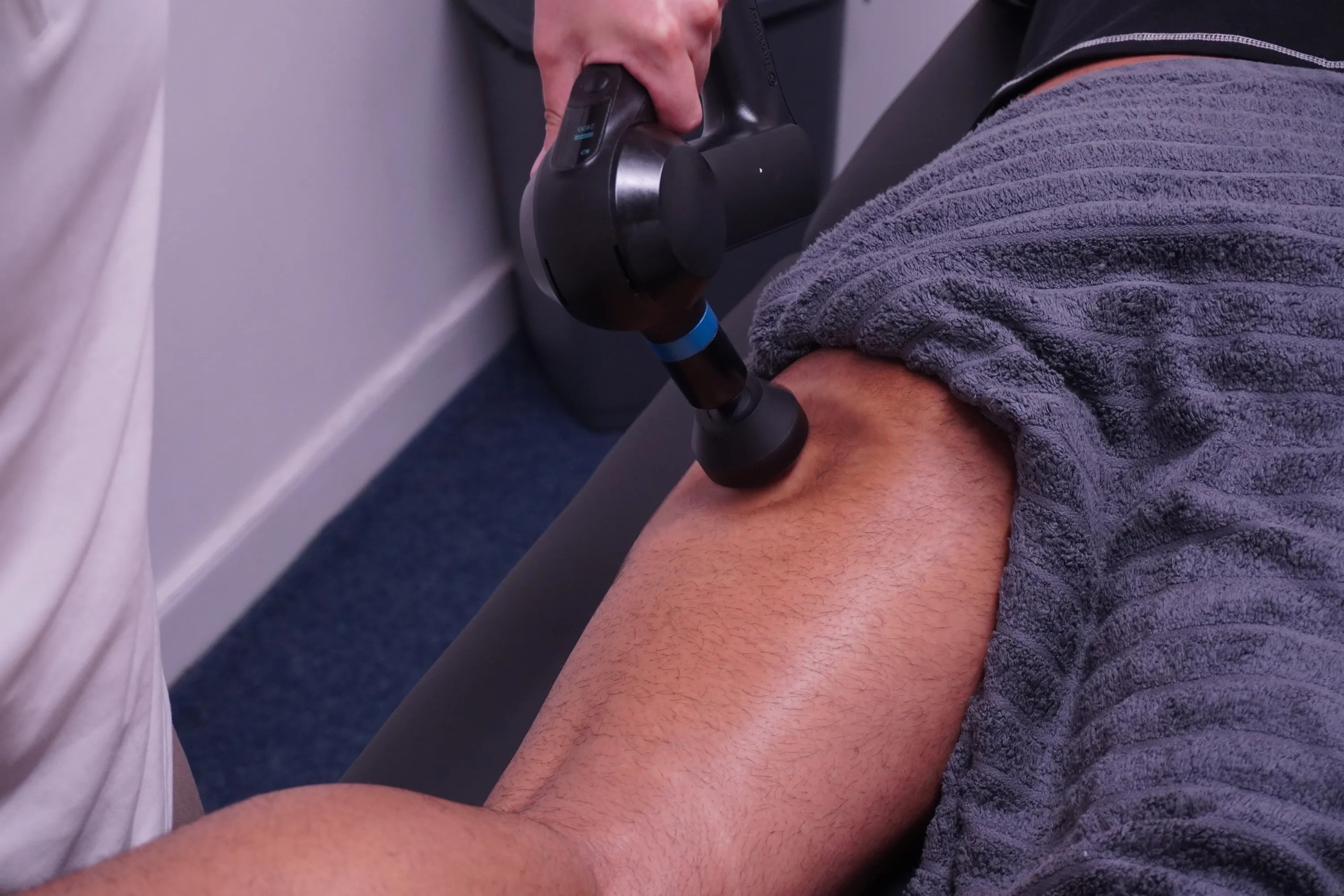 Massage gun treatment at Muscle Relief Therapy Swansea